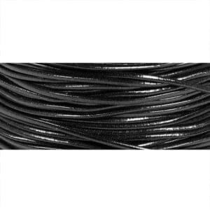 Gummiband 1mm meterware - schwarz matt