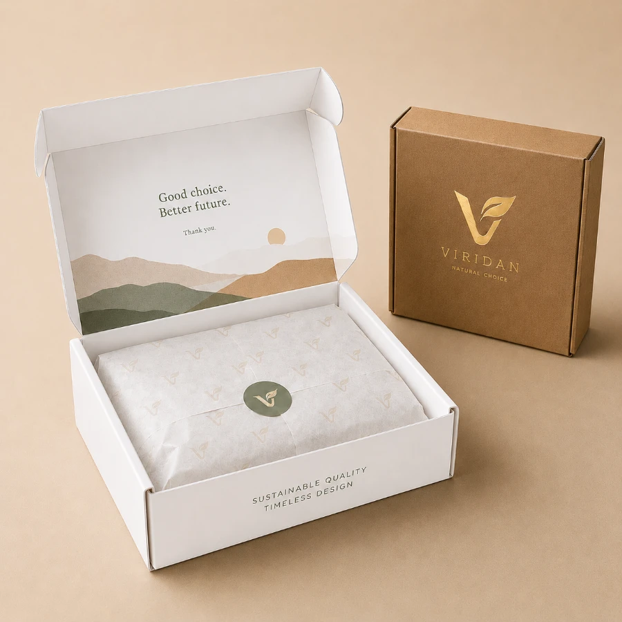 Individuelle E-Commerce-Verpackung für hochwertigen Versand und Unboxing